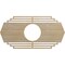 Ekena Millwork Chrysler Wood Fretwork Pierced Ceiling Medallion, Birch, 28"W x 14"H x 7 3/8"ID x 3/8"T CMWP28X14X0375CSBI - alternate 1